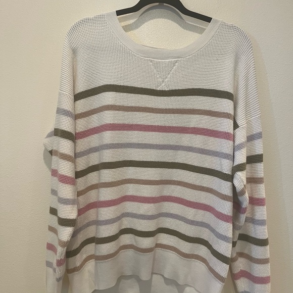 Design History Pink and Green Crew Neck Sweater - Picture 1 of 3